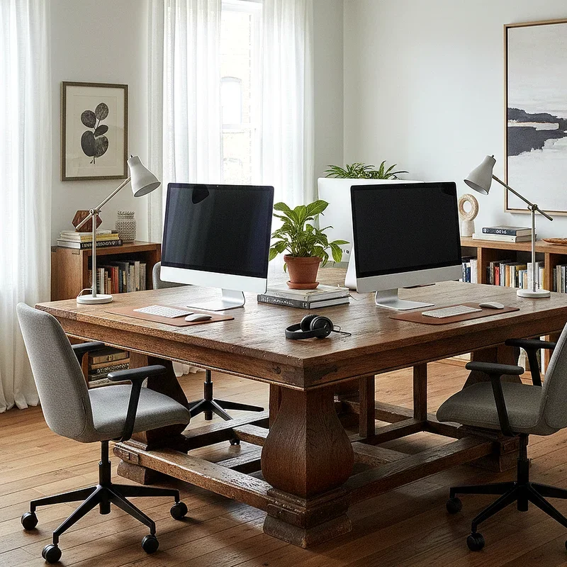 Double Desk Home Office Ideas