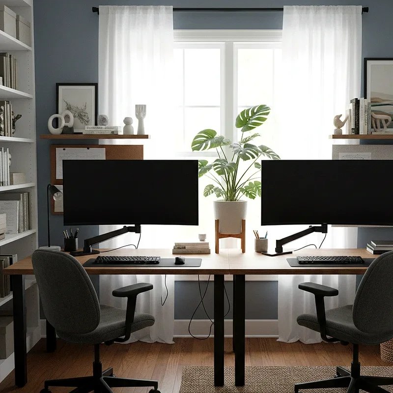 Double Desk Home Office Ideas