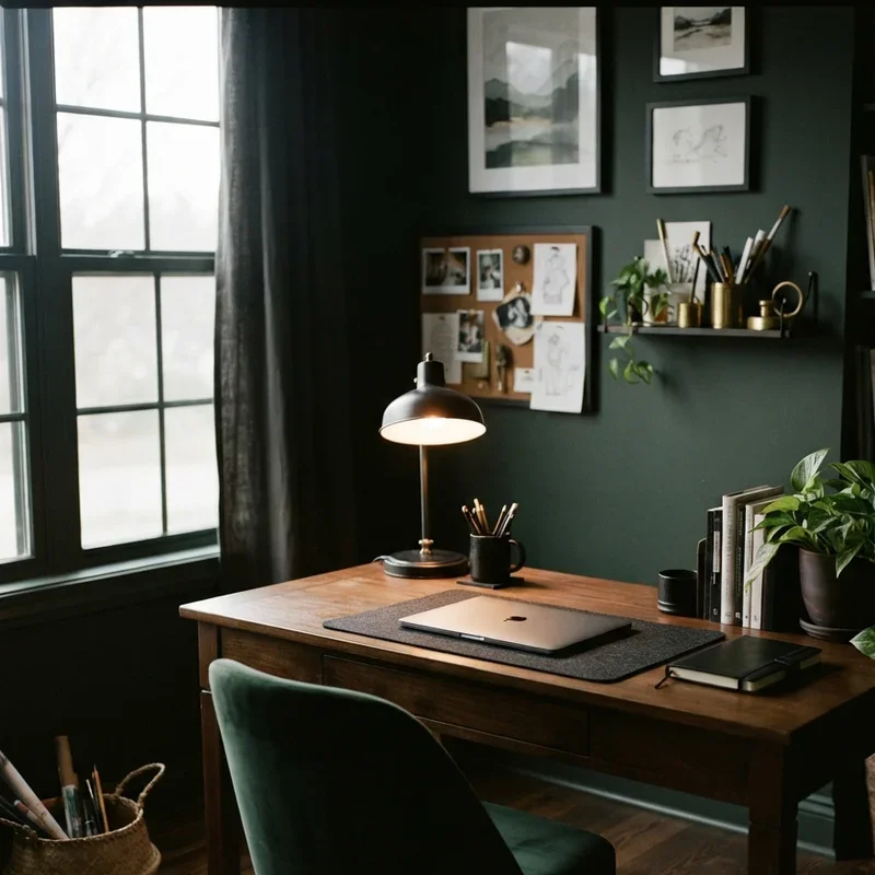 Dark Home Office Ideas
