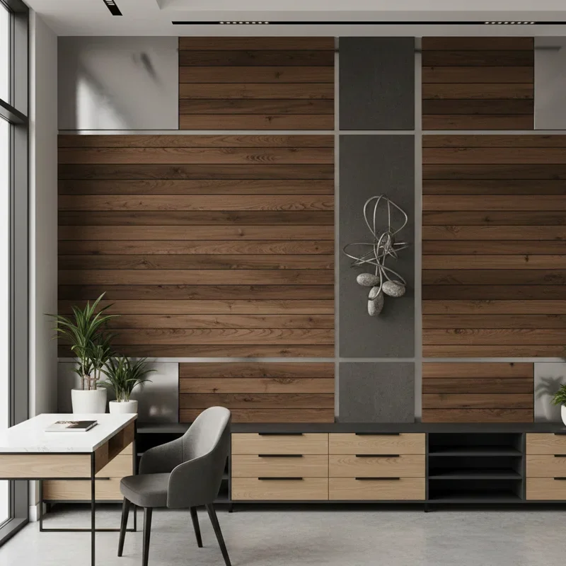 Wood Panel Office Ideas