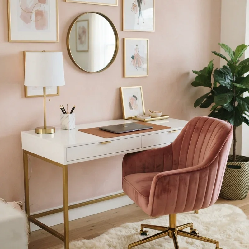 Glamorous Women's Office Decorating Ideas