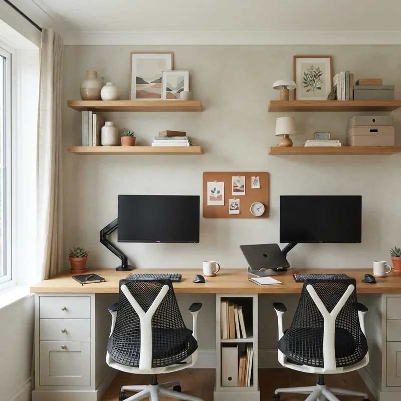 Double Desk Office Ideas