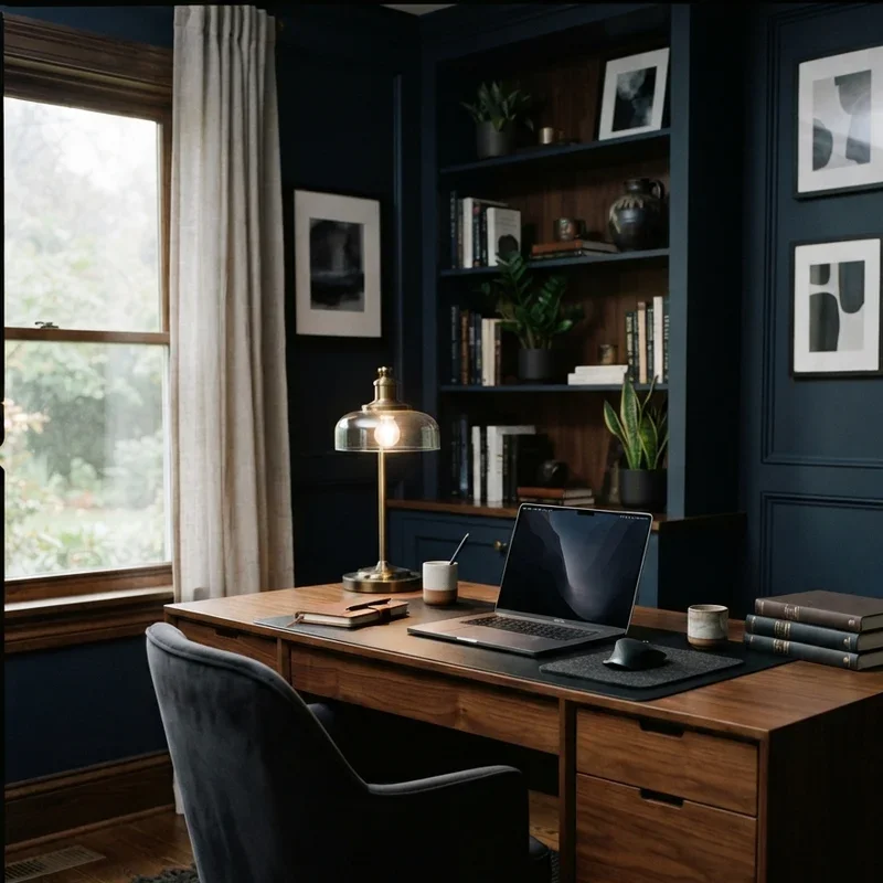 Dark Home Office Ideas