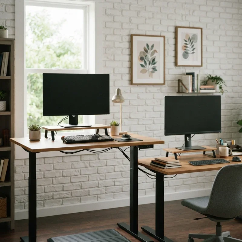 Double Desk Office Ideas