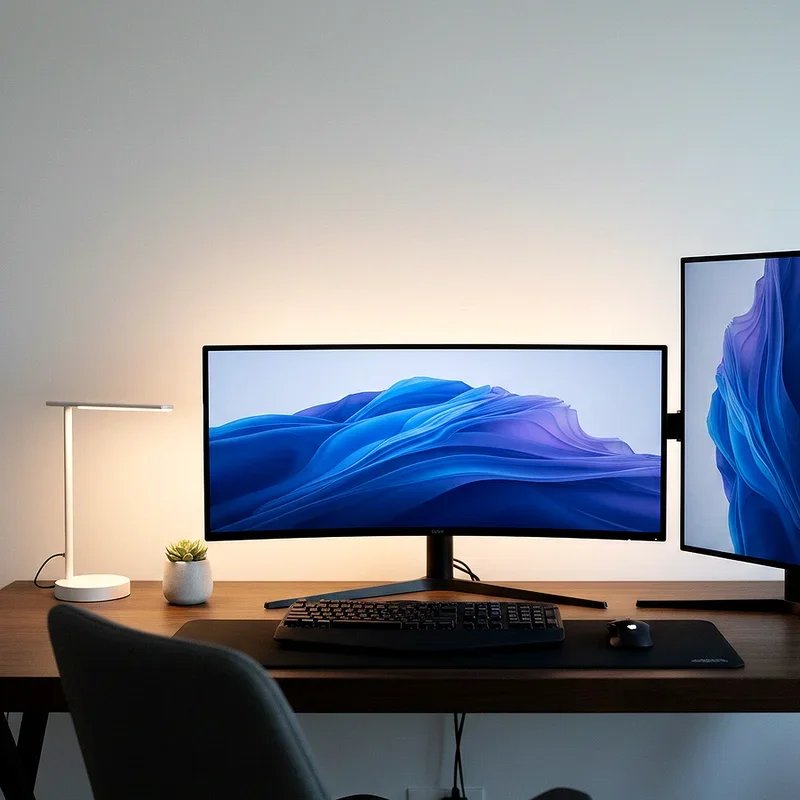 Dual Monitor Desk Setup Ideas
