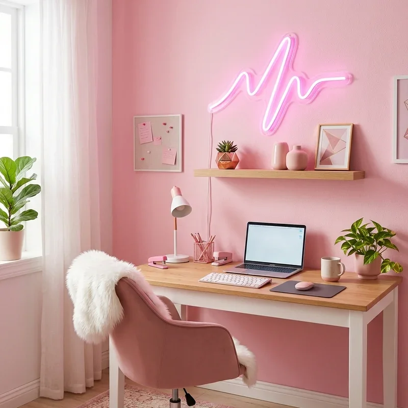 Pink Home Office Ideas
