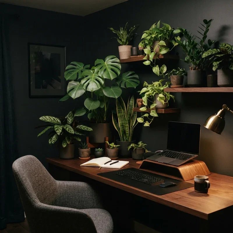 Dark Home Office Ideas