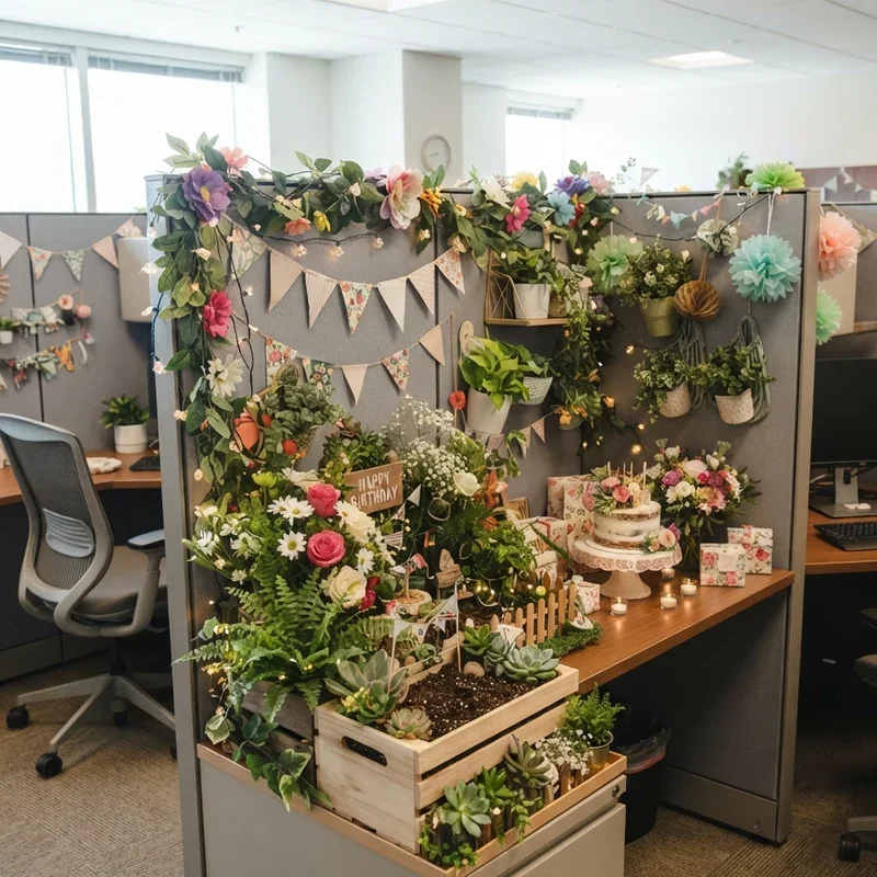 Office Cubicle Birthday Decoration Ideas