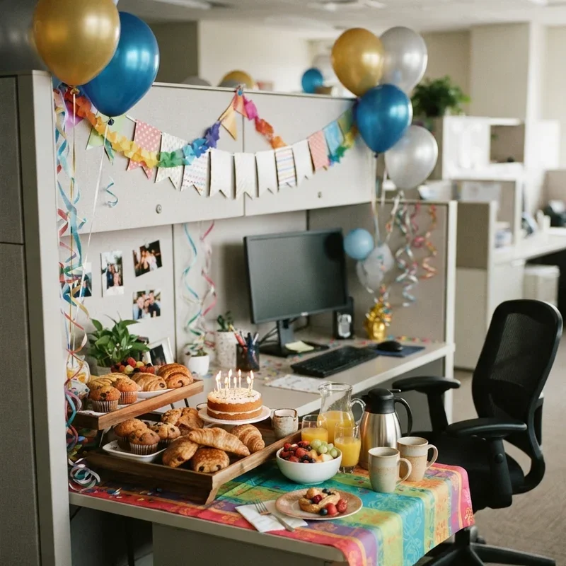 Office Cubicle Birthday Decoration Ideas