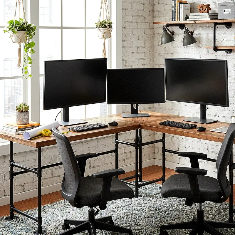 Double Desk Home Office Ideas