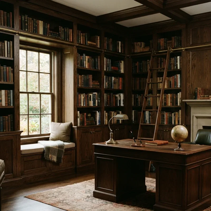 Home Office Library Design Ideas