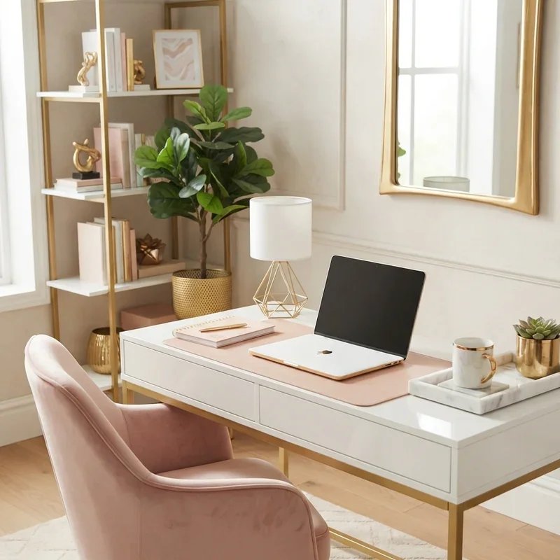 Glamorous Women's Office Decorating Ideas