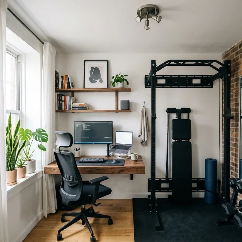 Home Gym and Office Combo Ideas