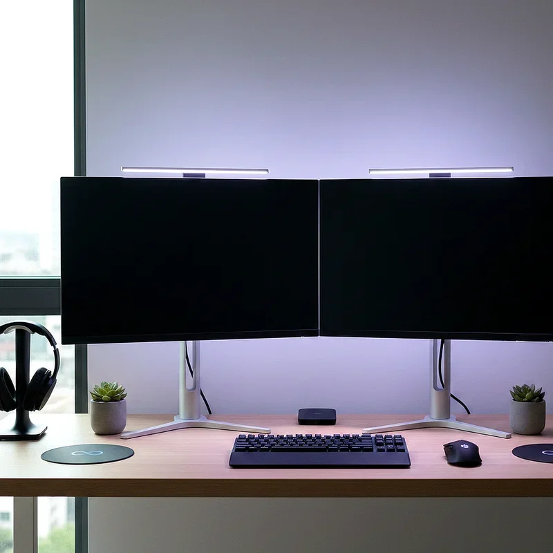Dual Monitor Desk Setup Ideas