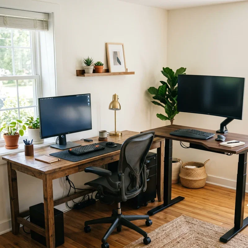 Home Office Ideas With L Shaped Desk