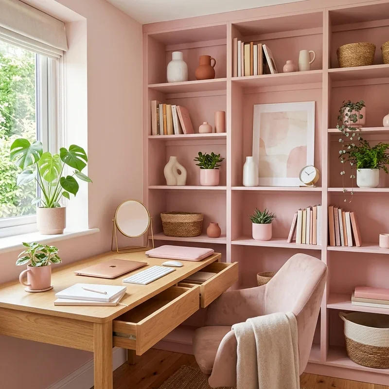 Pink Home Office Ideas