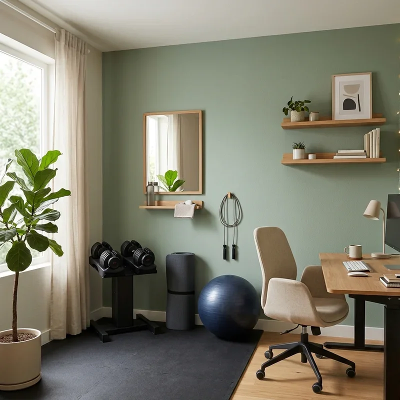 Home Gym and Office Combo Ideas