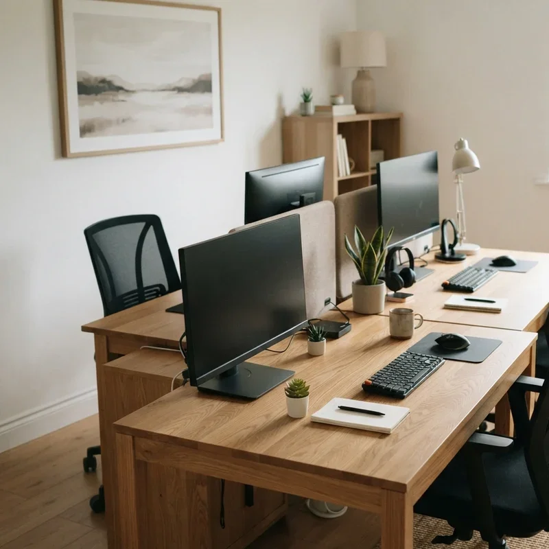 Double Desk Office Ideas
