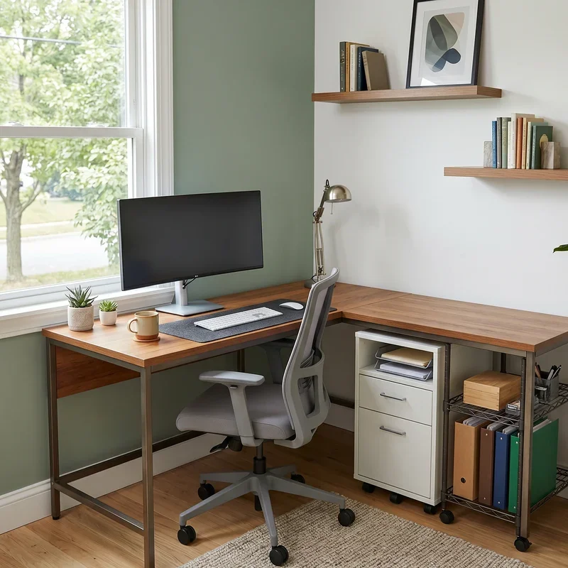 Home Office Ideas With L Shaped Desk