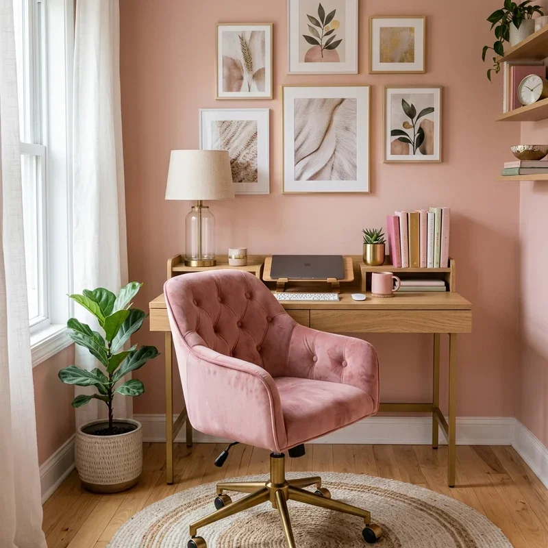 Pink Home Office Ideas