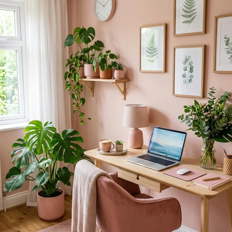 Pink Home Office Ideas