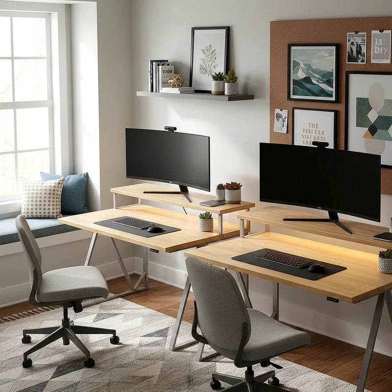 Double Desk Home Office Ideas