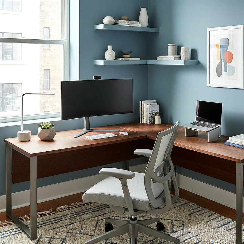 L Shaped Desk Office Ideas