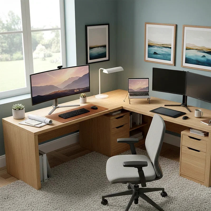 Double Desk Home Office Ideas