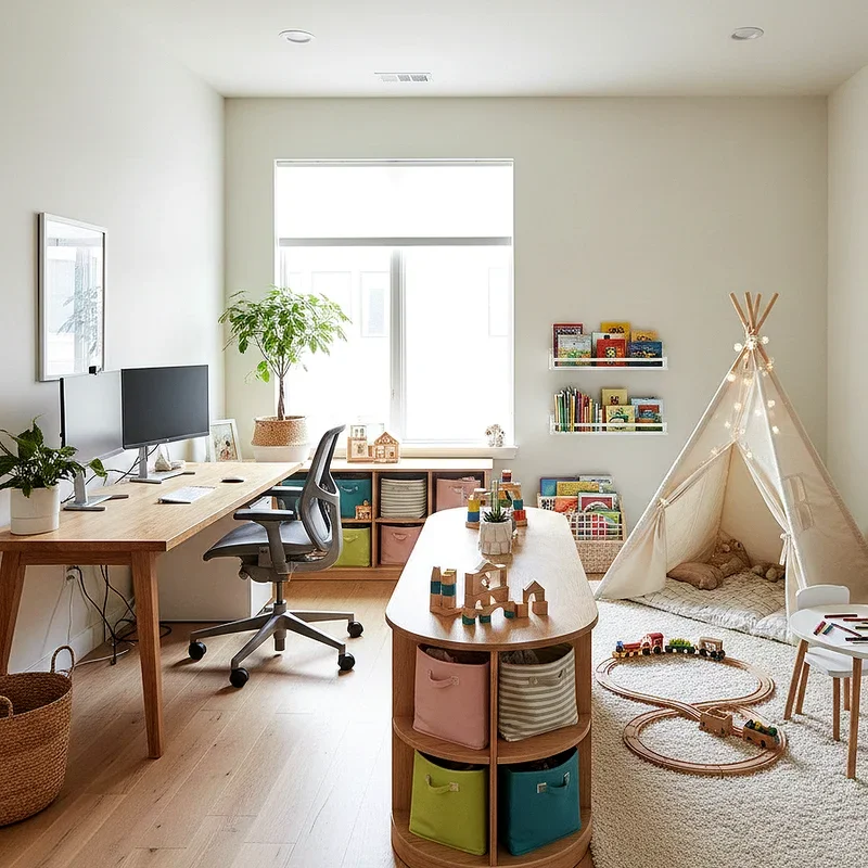 Office and Playroom Combo Ideas