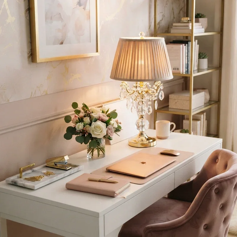Glamorous Women's Office Decorating Ideas