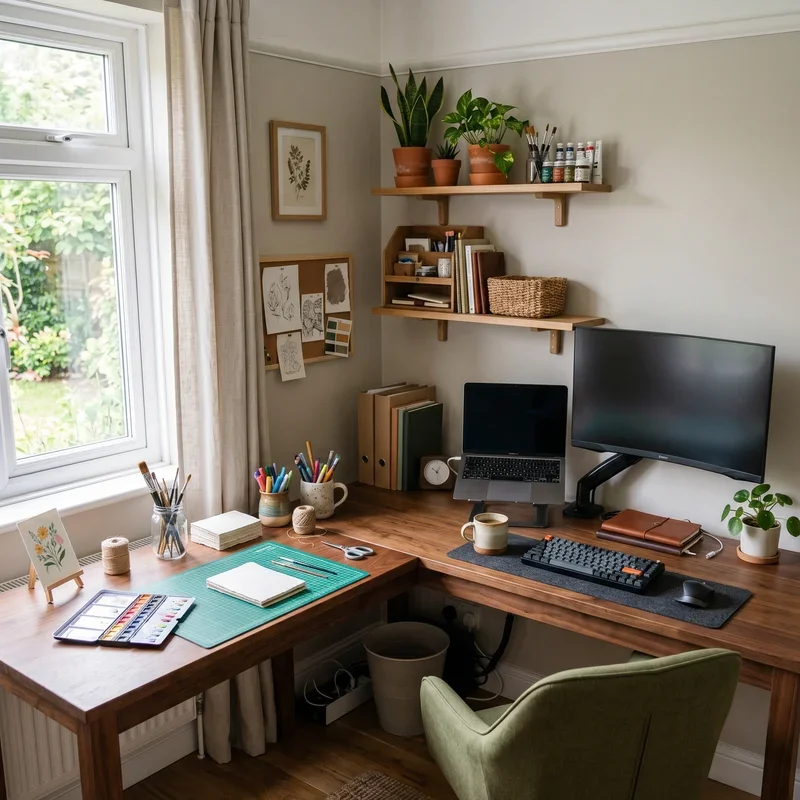 Home Office Ideas With L Shaped Desk