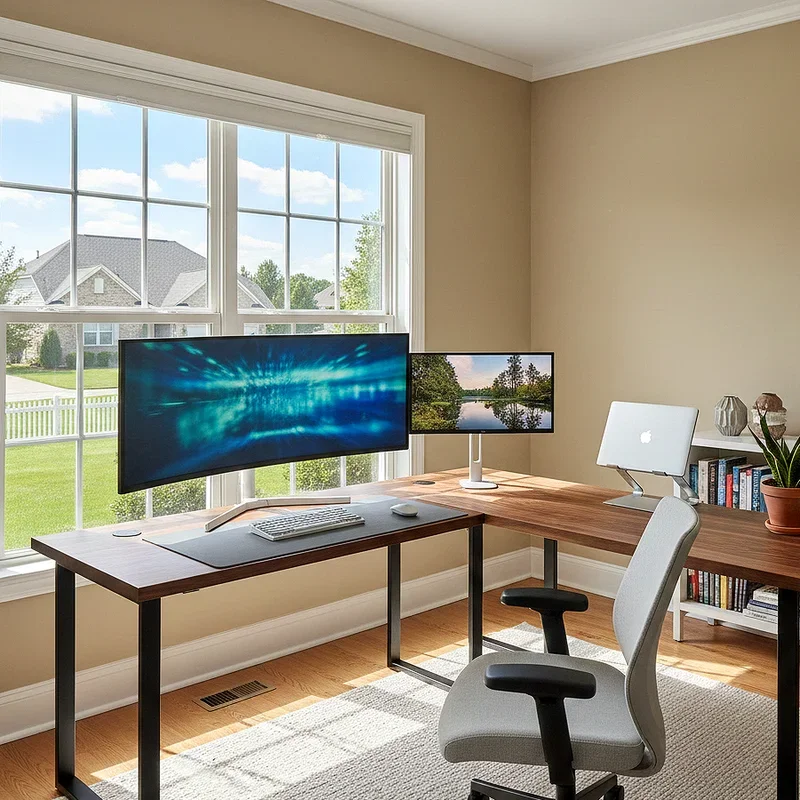 L Shaped Desk Office Ideas