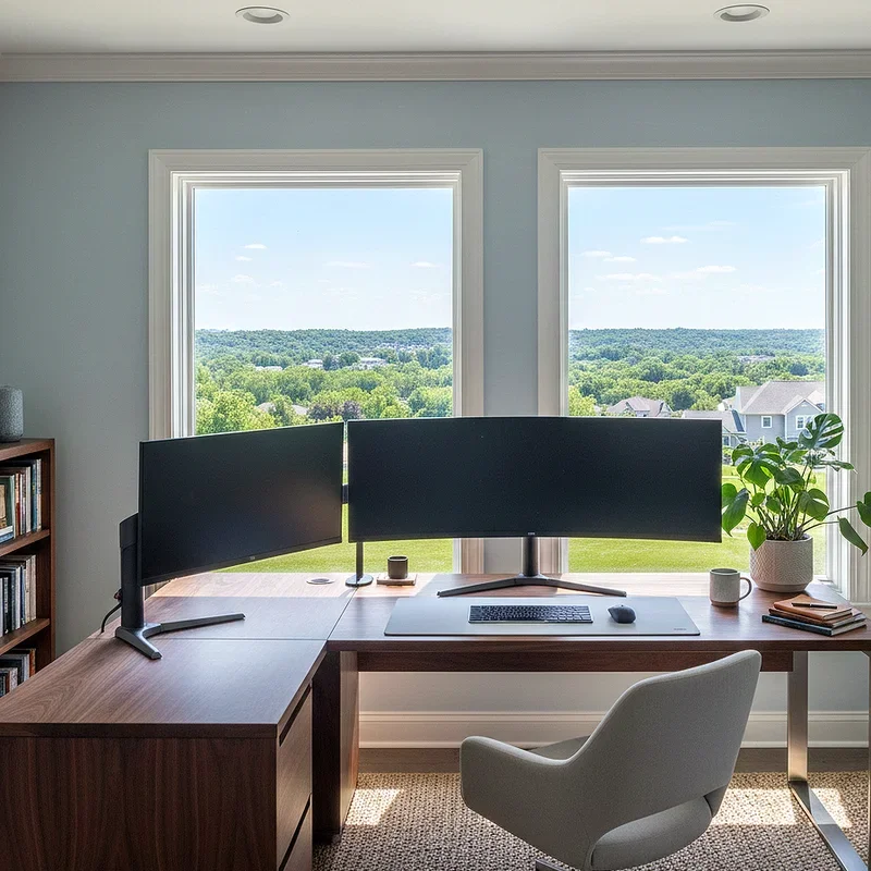 L Shaped Desk Office Ideas