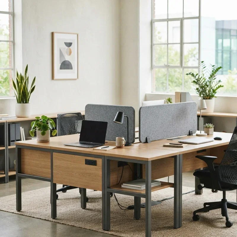 Double Desk Office Ideas