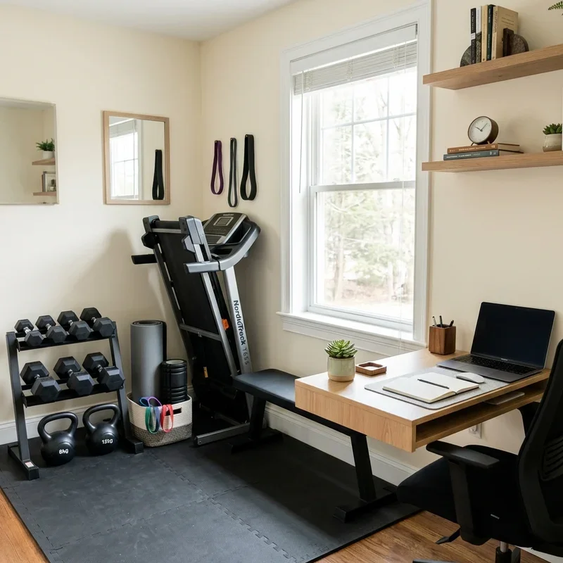 Home Gym and Office Combo Ideas