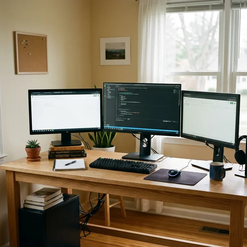 Home Office Ideas with Multiple Monitors