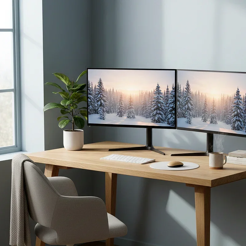 Dual Monitor Desk Setup Ideas