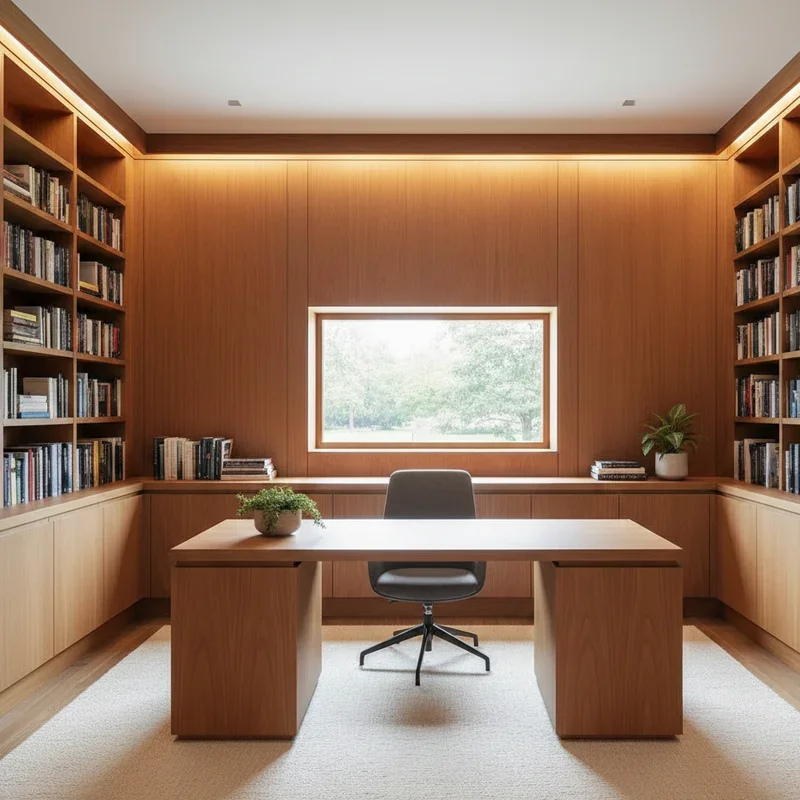Wood Panel Office Ideas