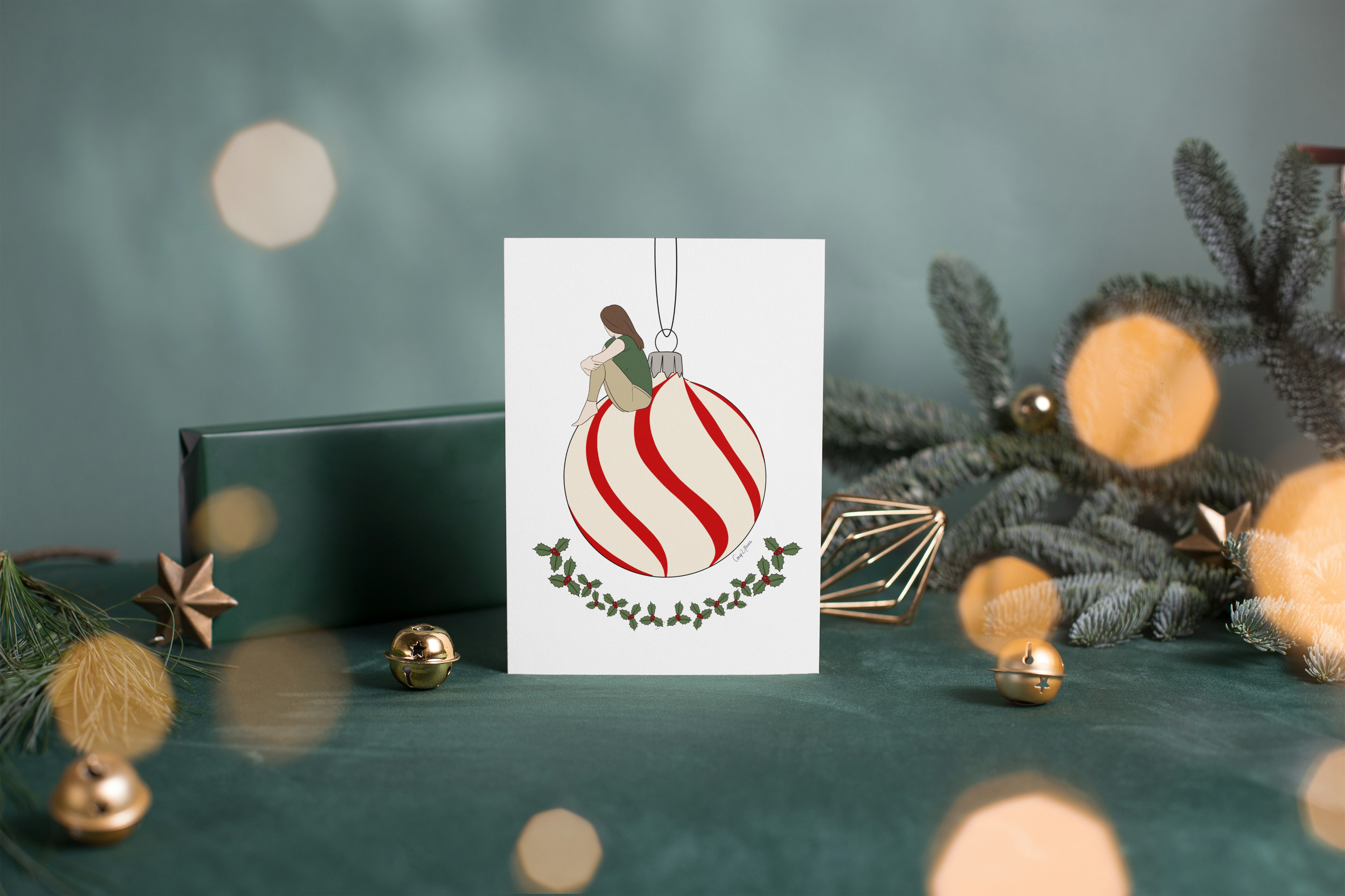 Carte postale "Noël - Boule"