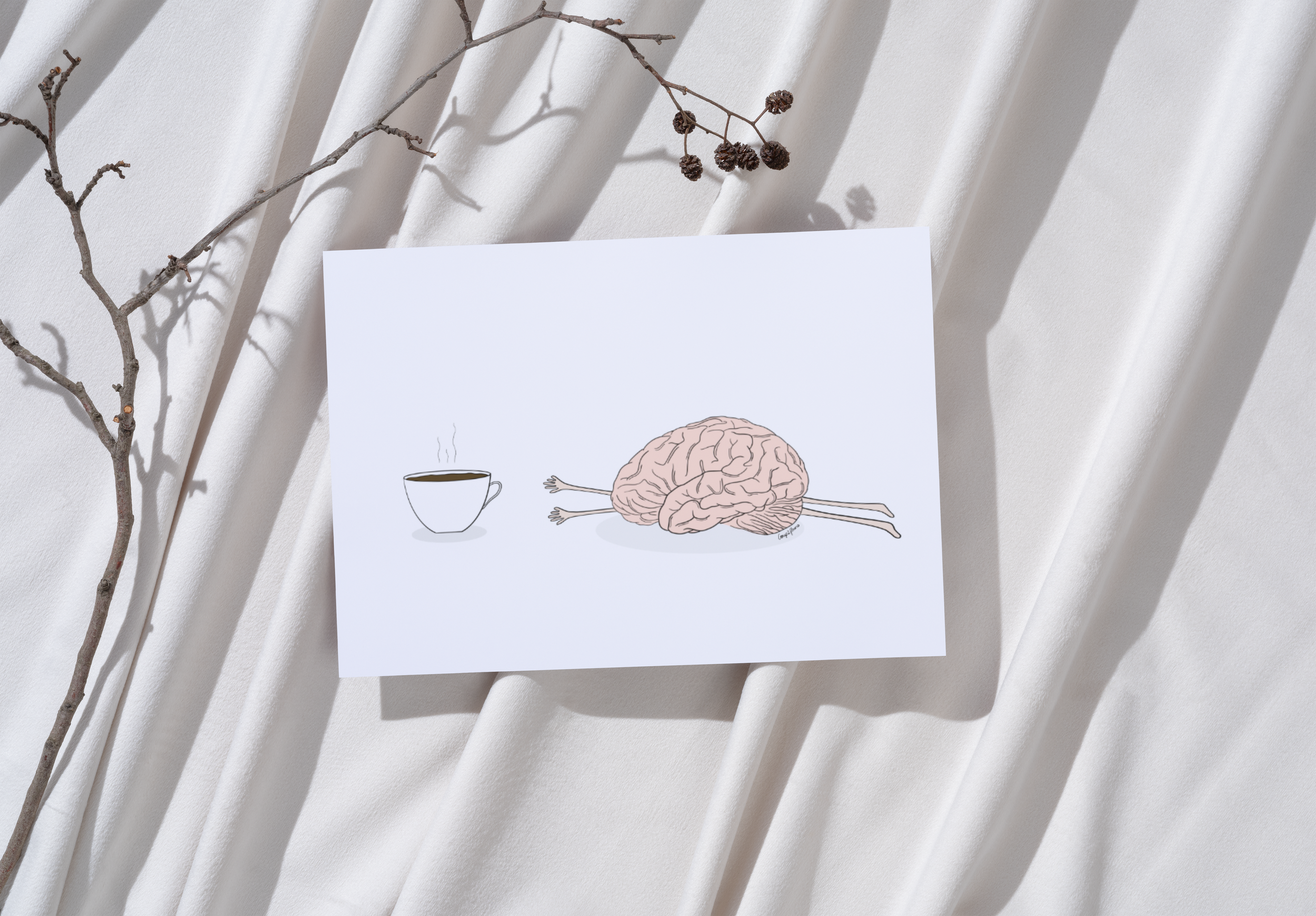 Carte postale "Anatomie - Café"