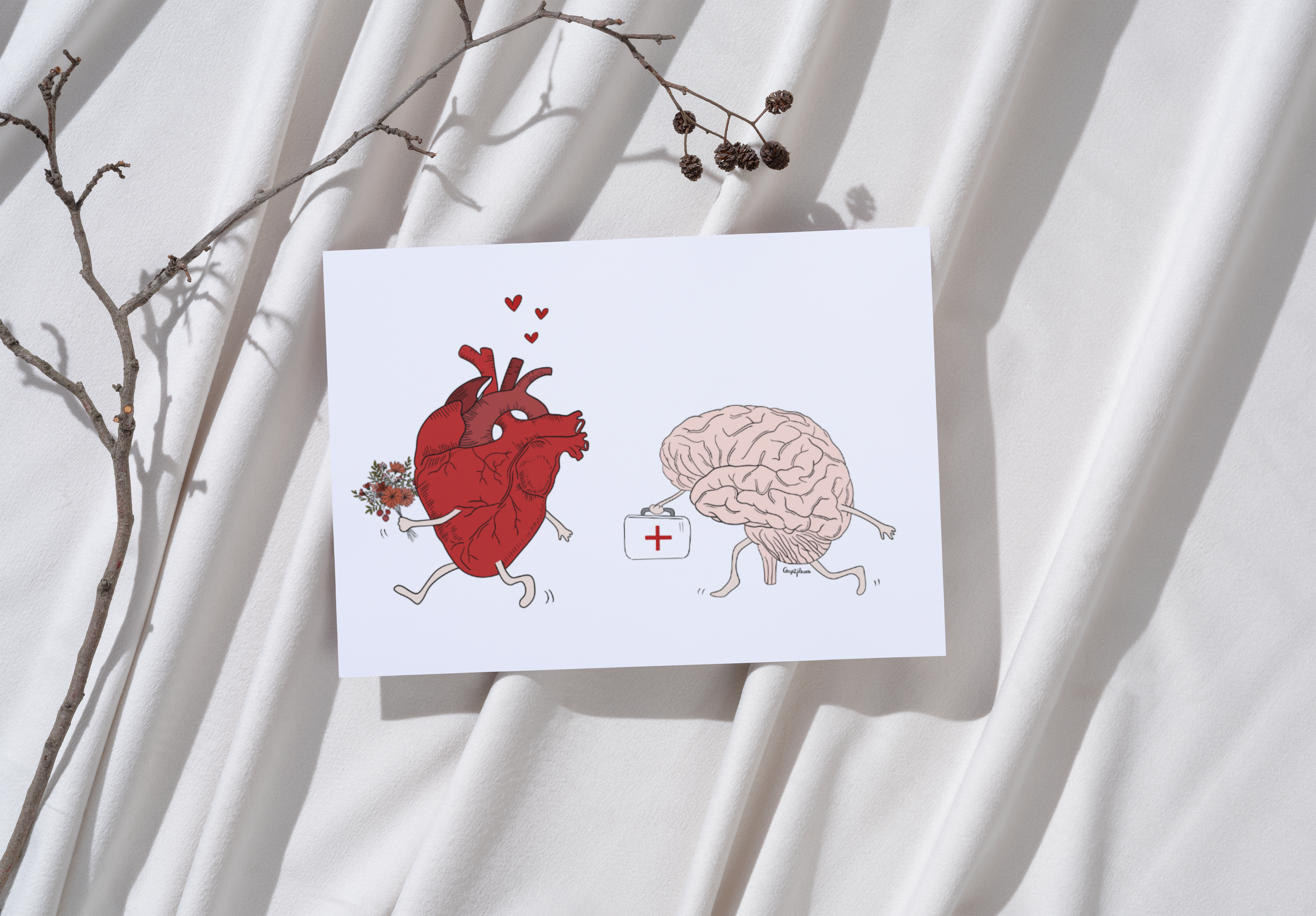 Carte postale "Anatomie - Infirmerie"