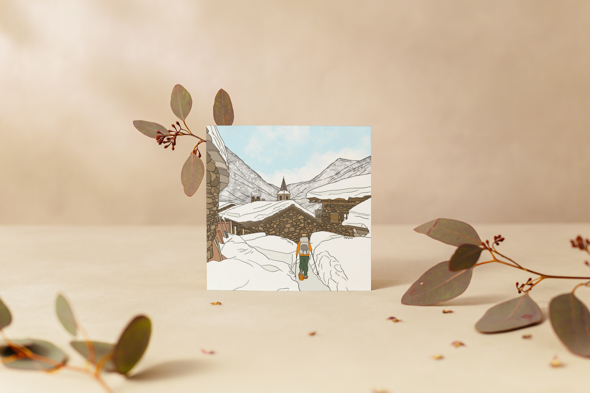 Carte postale carrée "Alpes"