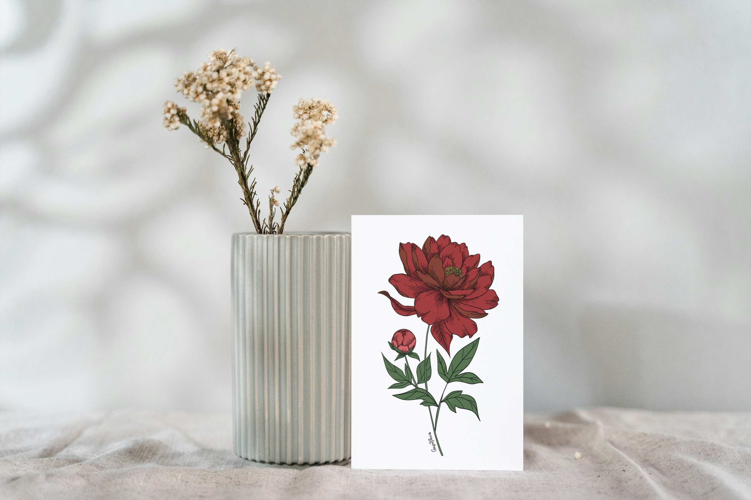 Carte postale "Pivoine"