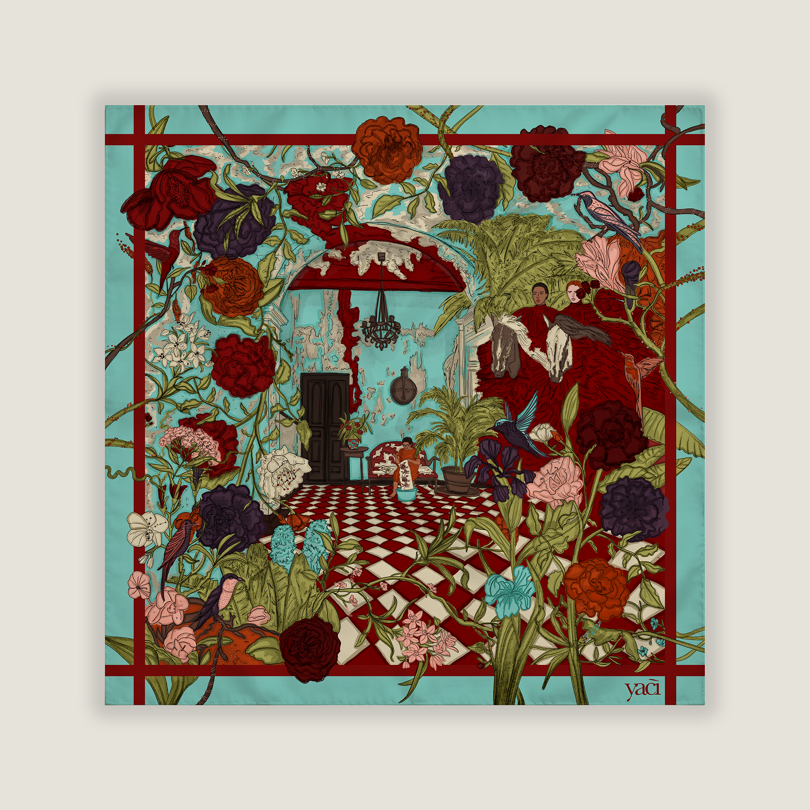 Silk Scarf - El Jardin de la Abuela