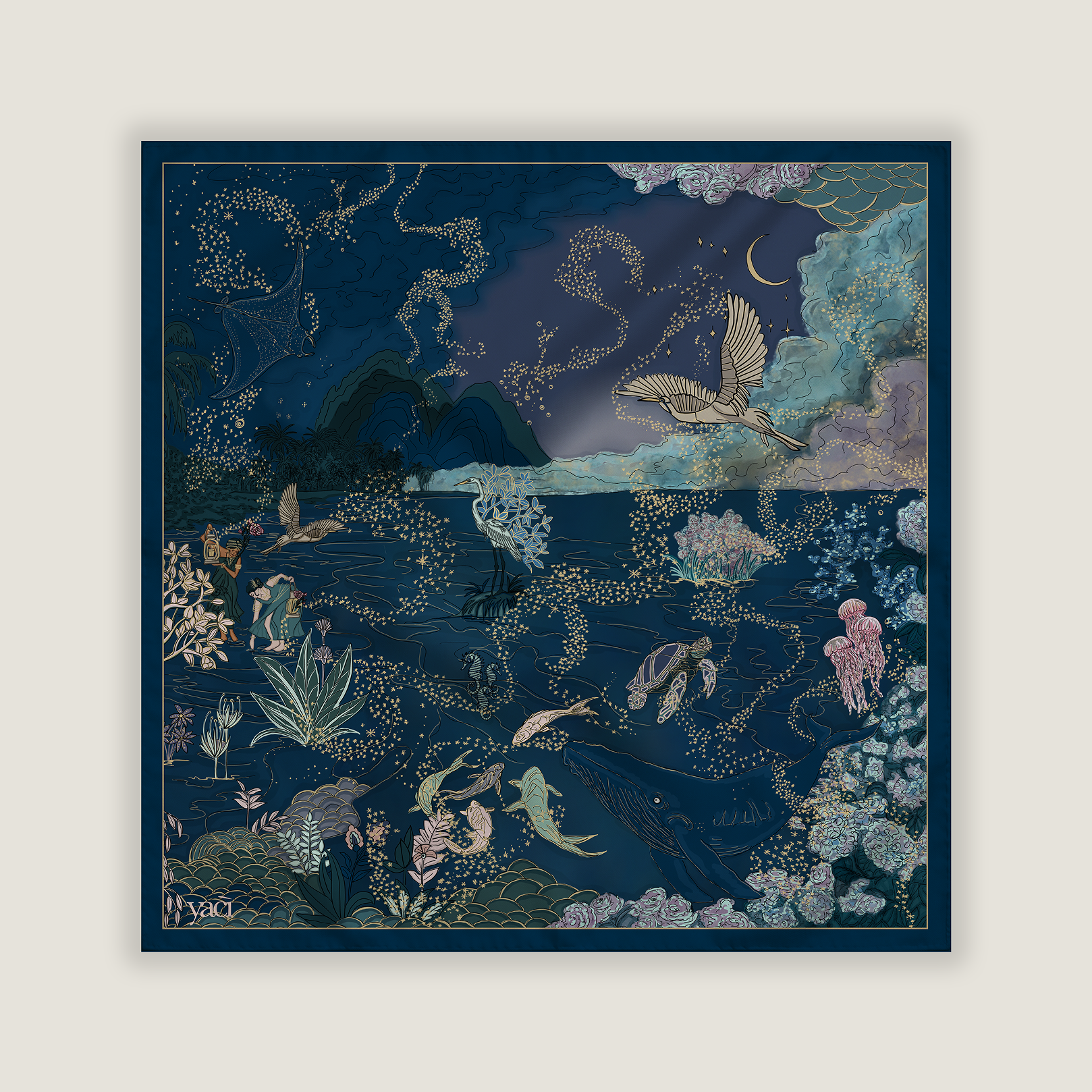 Silk Scarf - The Enchanted Ocean