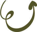 En enkel, grønn, håndtegnet smiley med en krøllet munndel og et oppovervendt smil.