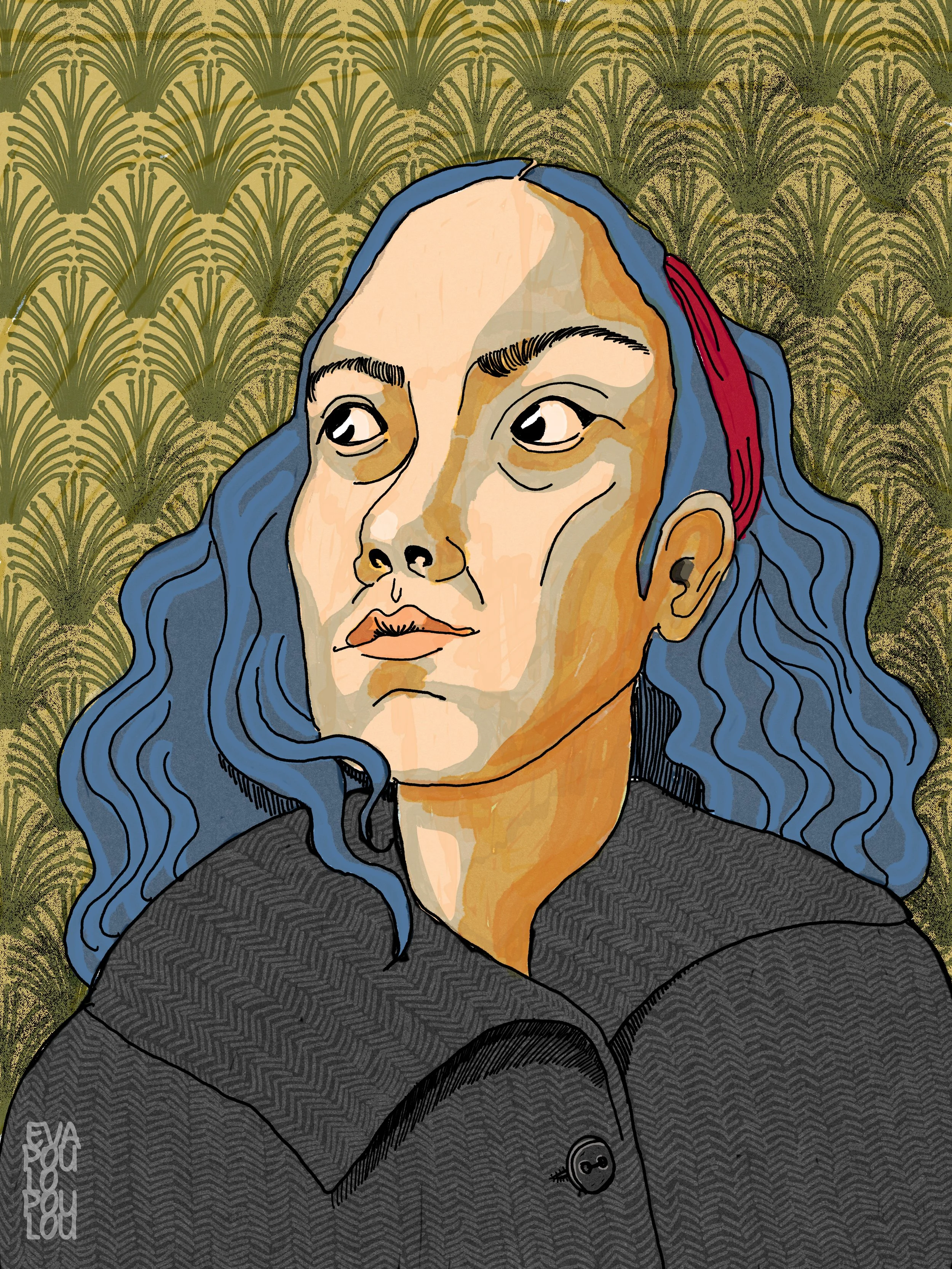 Self-portrait With Shiny Eyes, Personal Work, 2025