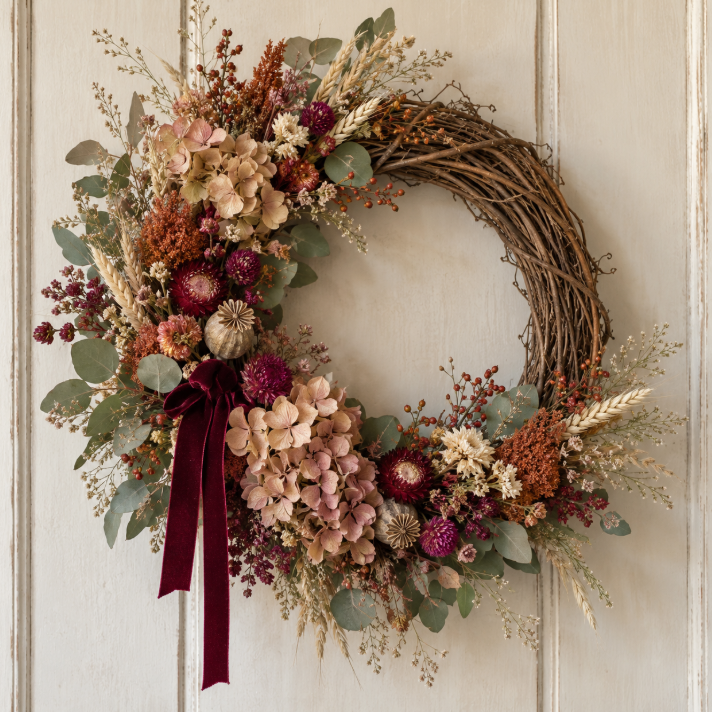 Autumn Dried Floral Wreath Workshop | Friday, October 9 | 6:45–8:45 PM