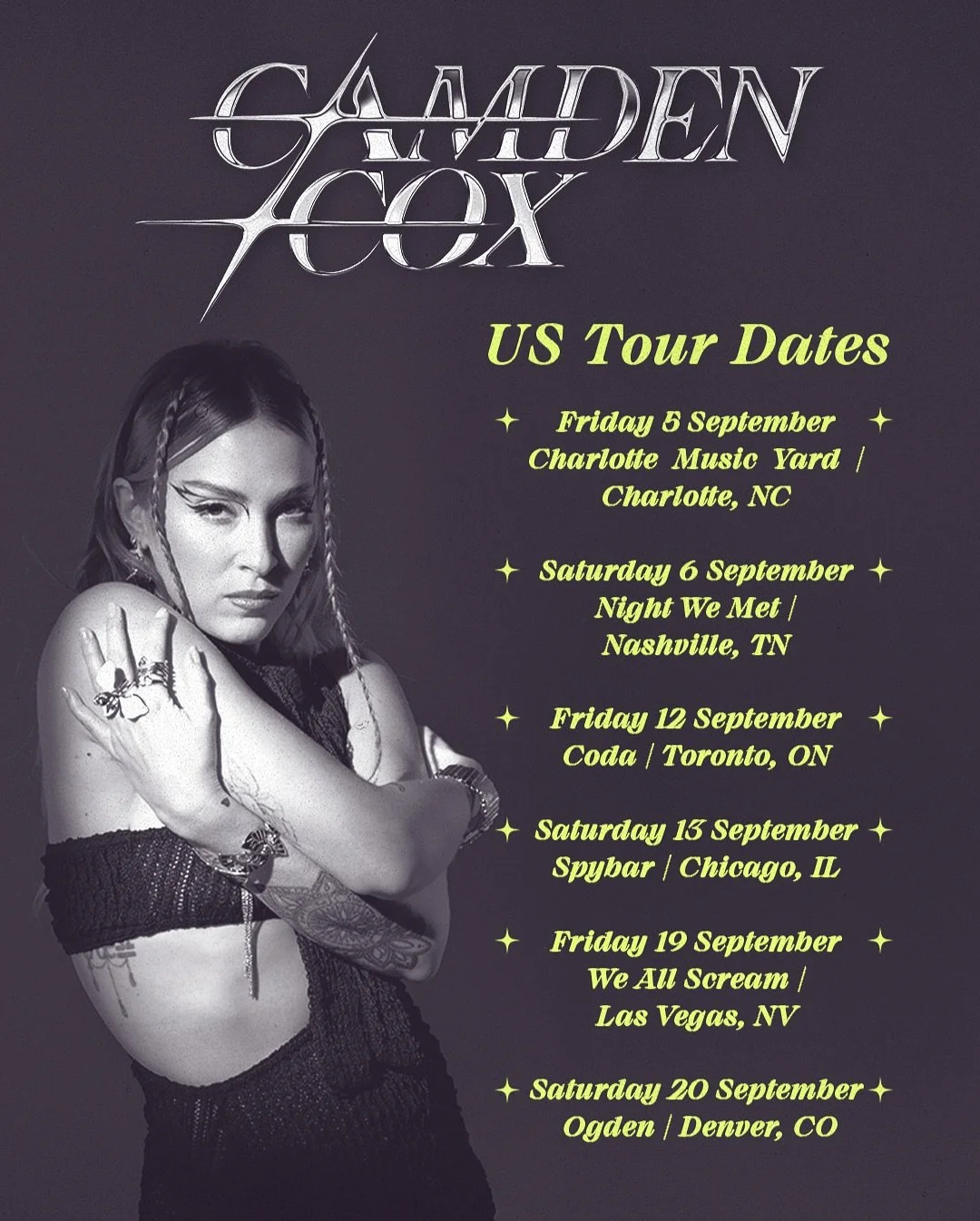 Only a few more sleeps till @camdencoxmusic&rsquo;s US tour officially kicks off - don&rsquo;t miss out! We&rsquo;ll see you there 🌟🌎🫶