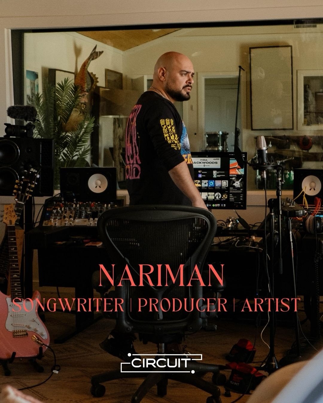 @redwirepublishing and @circuitgroup Spotlight: @nariakrami 🤘 

Born in Tehran and raised in London, Nari has built a career spanning international touring, chart success, and high-level songwriting across the global dance market 🌎 

From co-foundi